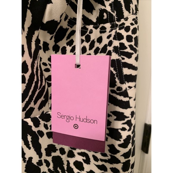 Sergio Hudson Women's Plus Size 2X Leopard Zebra Print Bustier Dress Bla… - Picture 16 of 16